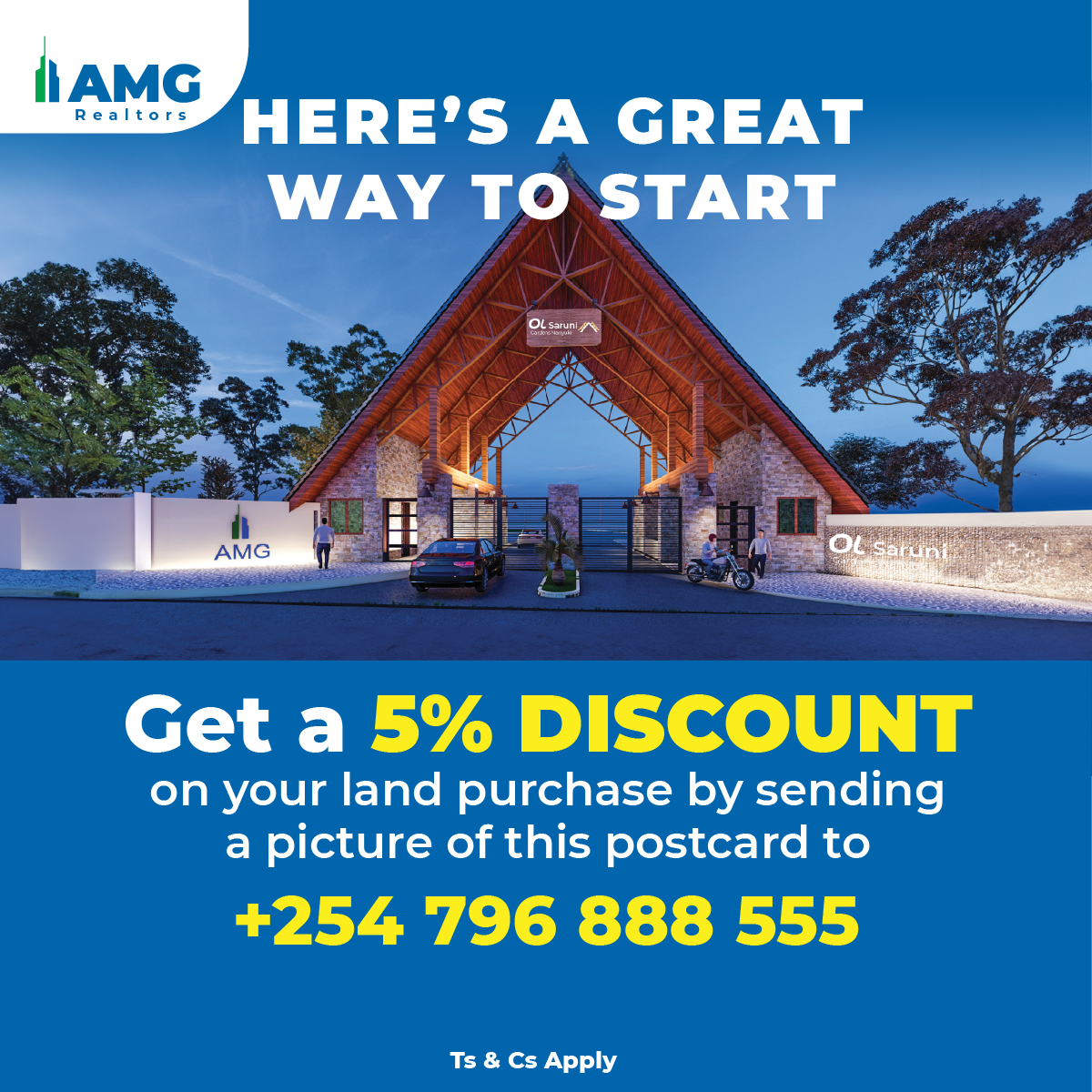 Get a 5% discount on your land purchase!